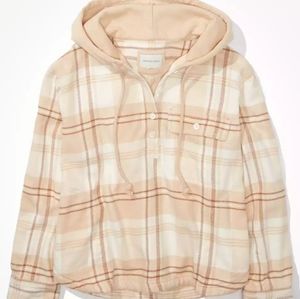 NWT American Eagle Cabin Cozy Flannel Hoodie